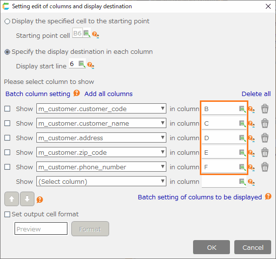 Get Multiple Data From Table — CELF Help 4.10-0.2